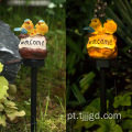 Solar Dual Bird Resin Ground Plug in Lamp